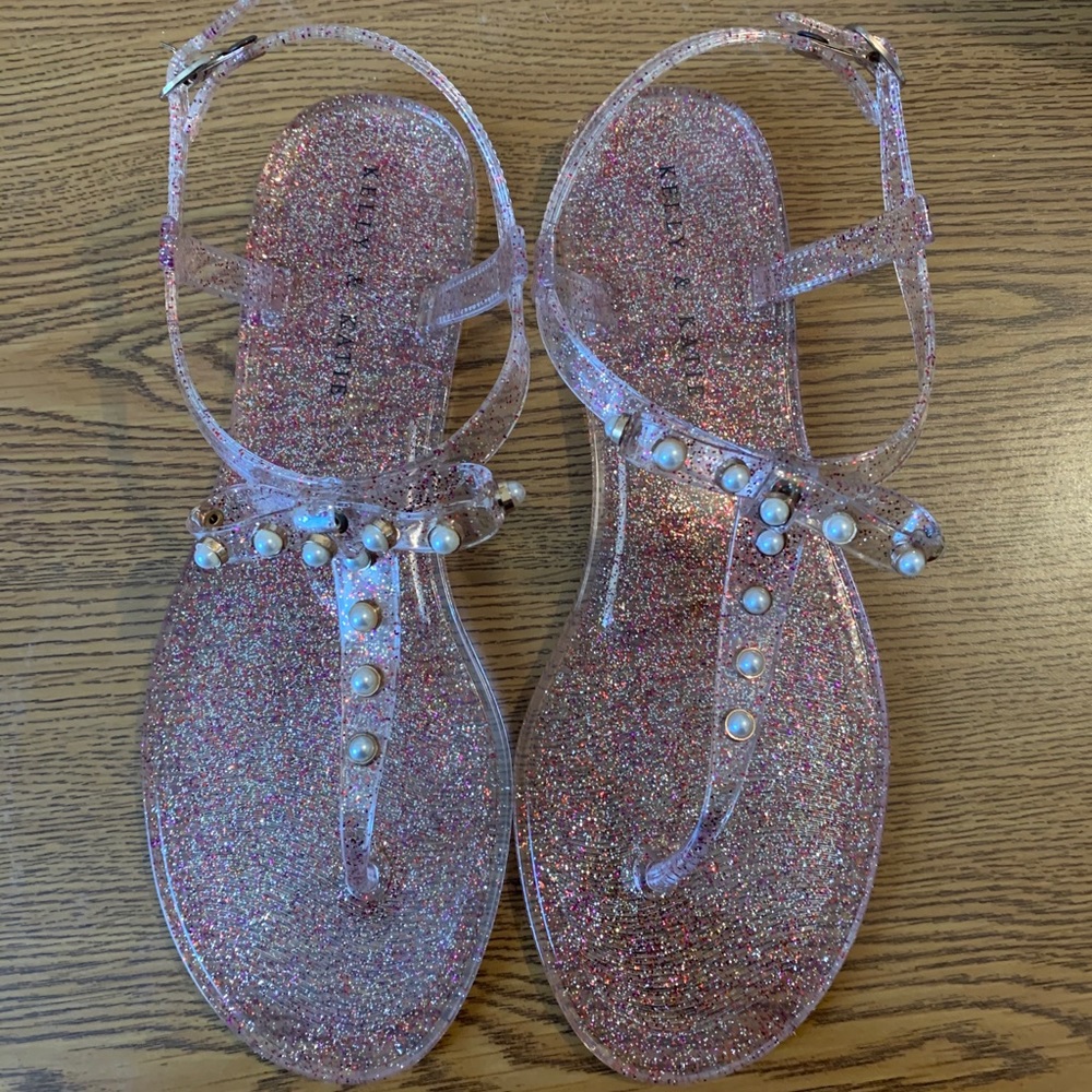 Kelly and Katie glitter jelly sandals size 10